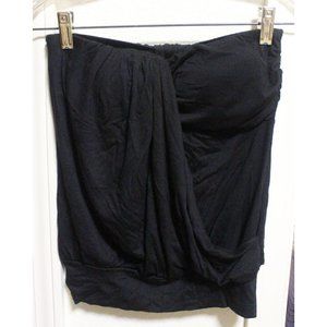 "fashion magazine" strapless black top